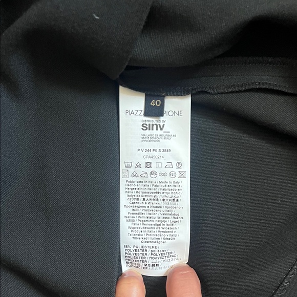 Piazza Sempione Black Cap Sleeve Dress - Picture 4 of 7